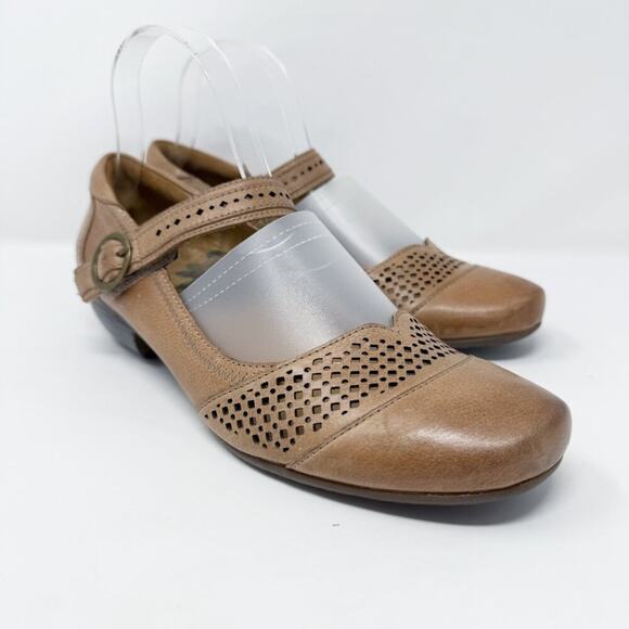 Taos Tan Leather Esteem Mary Janes Women's Sz 10 Cushioned Insole w Arch Support - Picture 10 of 10